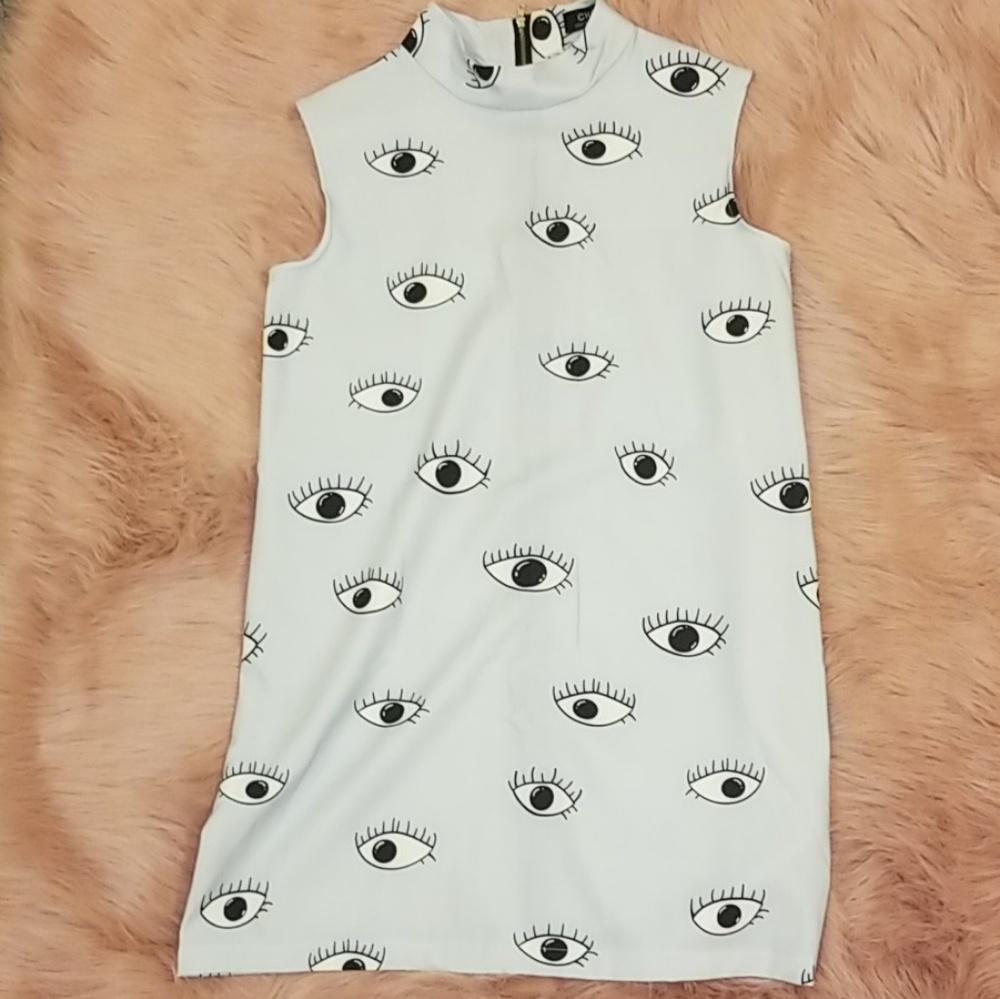 Eye Print Shift Dress